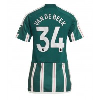 Maglie da calcio Manchester United Donny van de Beek #34 Seconda Maglia Femminile 2023-24 Manica Corta
